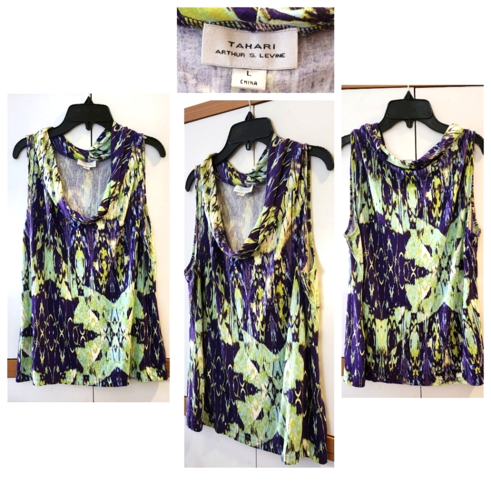 Tahari Arthur S. Levine Drape Tank Size Large.  $13